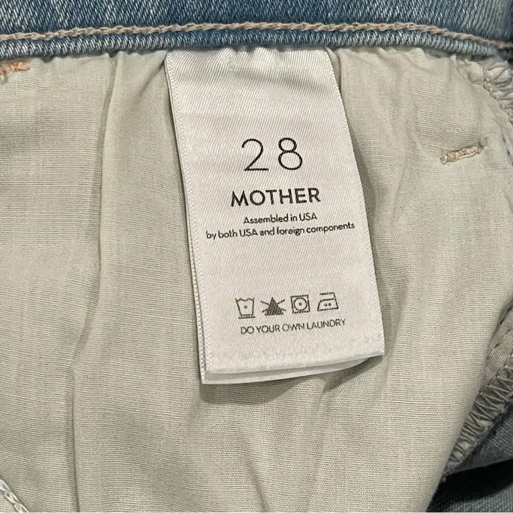 MOTHER The Hustler High Waist Ankle Fray Jeans - Not So Chill Pill - Sz - 28